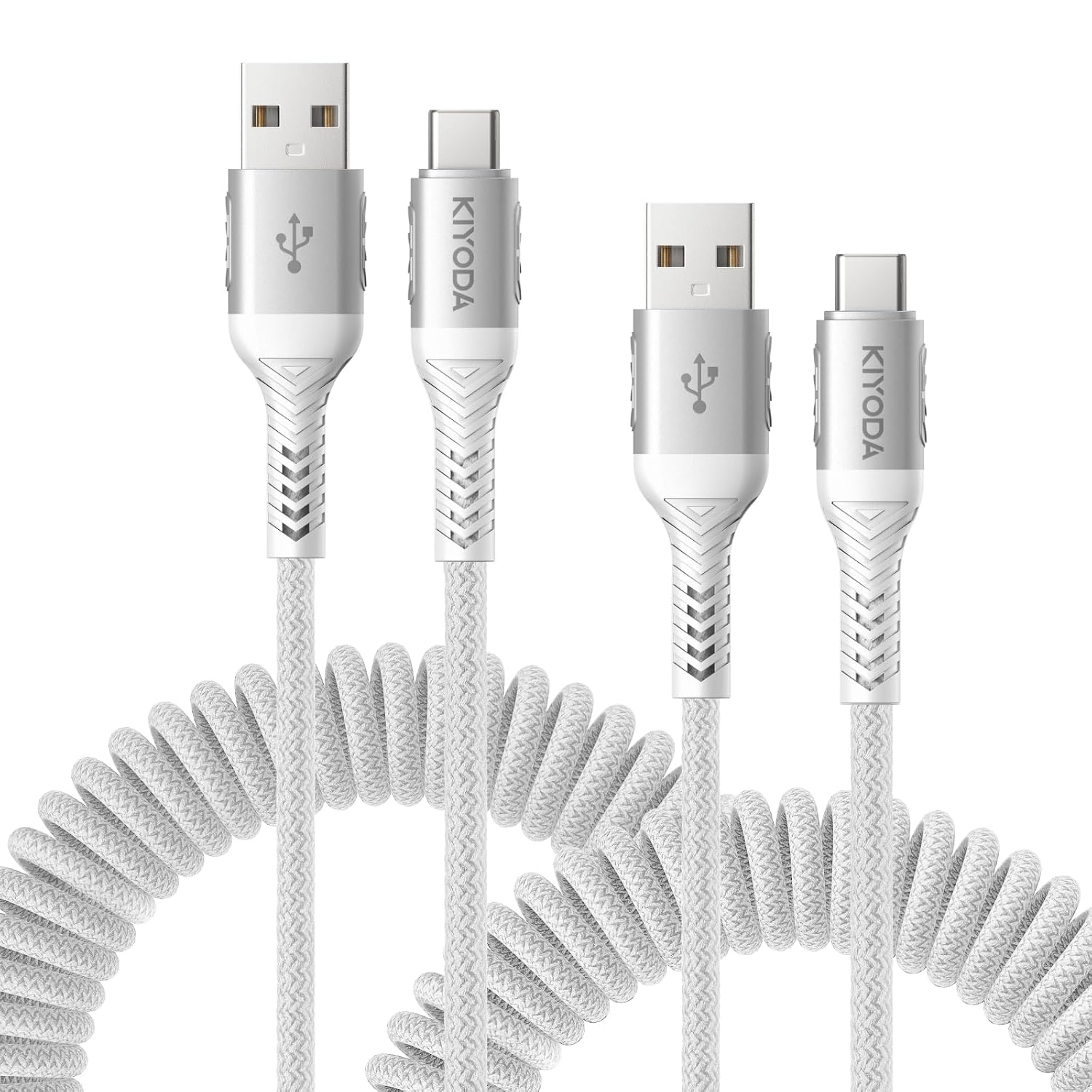 USB C to USB C Cable Coiled 3FT 2Pack, Braided Type C Charger for Car-Black | 66W Fast Charging Cord Compatible with iPhone 17 16 15, iPad, Sam sung Galaxy, Google Pixel, Moto, TCL Phones - Image 13