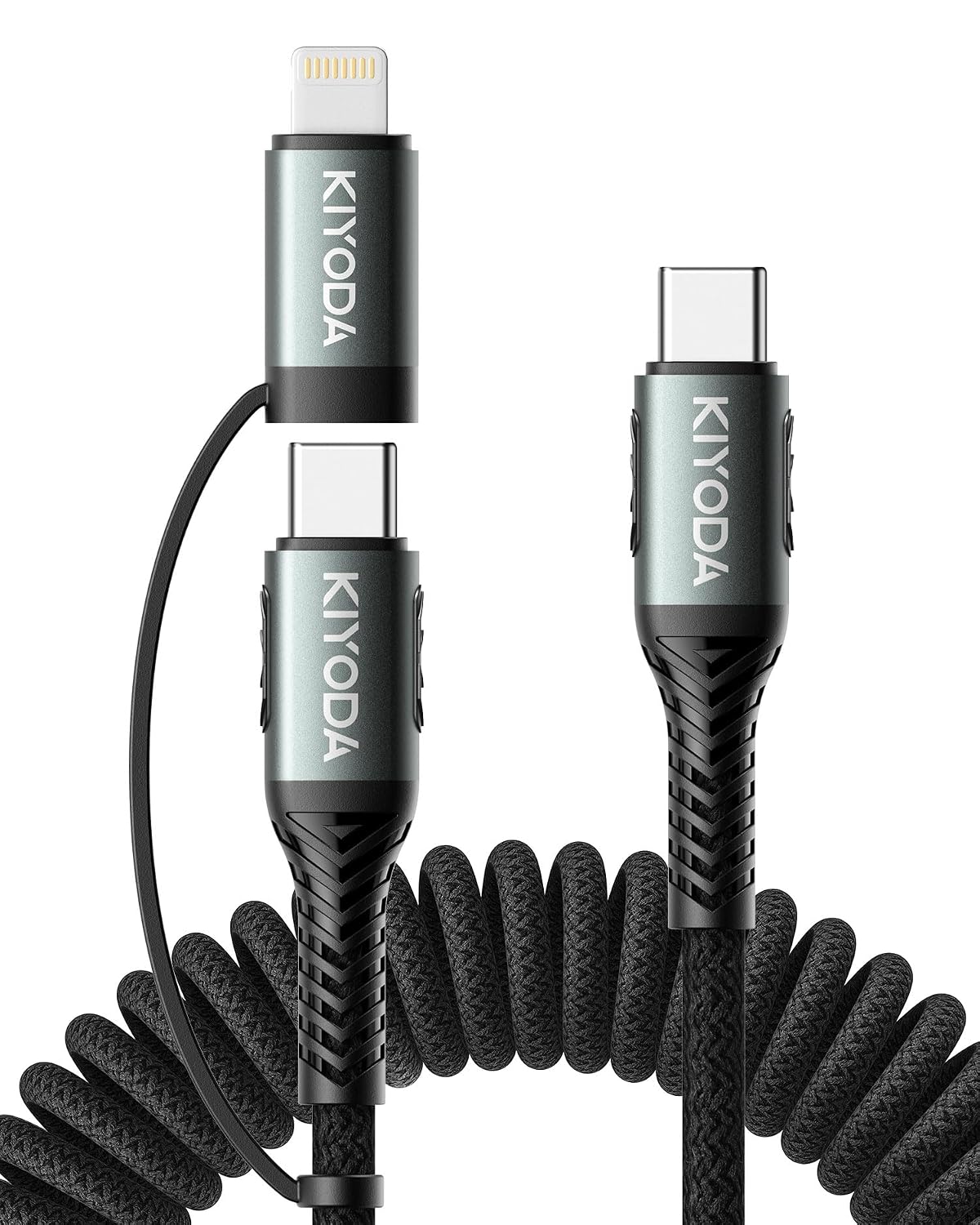 USB C to USB C Cable Coiled 3FT 2Pack, Braided Type C Charger for Car-Black | 66W Fast Charging Cord Compatible with iPhone 17 16 15, iPad, Sam sung Galaxy, Google Pixel, Moto, TCL Phones - Image 17